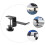 2St Headset Houder Metalen Haak Sterk Zwart 7