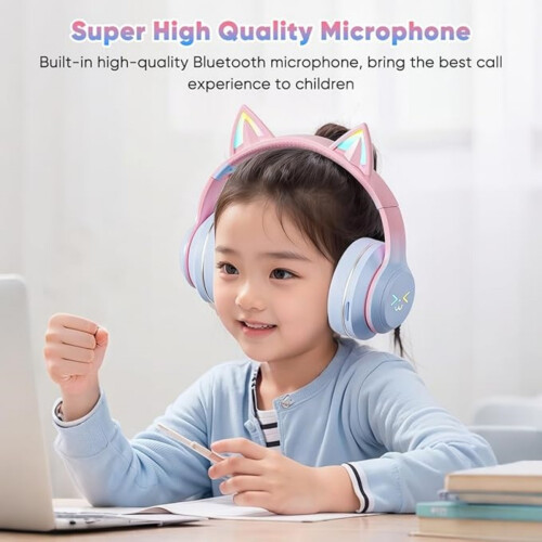 Ακουστικά, Ακουστικά Bluetooth με LED για Παιδιά με Μικρόφωνο και Μικρόφωνο, Ασύ 1
