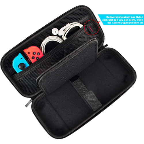 Φορητή τσάντα ταξιδιού για Switch OLED, θήκη μεταφοράς με θήκη καρτών παιχνιδιών, 2