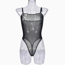 Fars dag-present: Åtsittande ny, avslappnad, genomskinlig, sexig jumpsuit i mesh