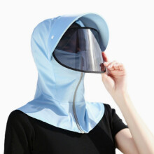 Vaderdagcadeau: Zonnehoed met brede rand en UV-bescherming, gezichtsmasker, effen fietszonnehoed, ademende zonnehoed
