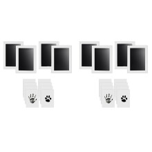 Paw Print Kit for Dog Cats, 8 Inkless Print Pads, 16 Imprint Cards, Nose Print Stamp Pad for Dogs, Touch Footprint Kit