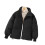 (2XL, Black) Short Thick Cotton-padded Jacket 1