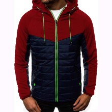(XXXL, Blue) Winter New Men Solid Color Parkas Quality Mens Stand Collar Warm Thi
