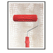 6pcs 7 Inch Embossed Crocodile Skin Painting Roller with Handle for Wall Decoration