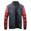 (M, Navy Blue) Autumn Winter Men's Leather Baseball Uniform 1
