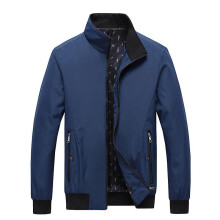 (5XL, Black) New Spring Men Jacket Coats Casual Solid Color Jackets Stand Collar Me