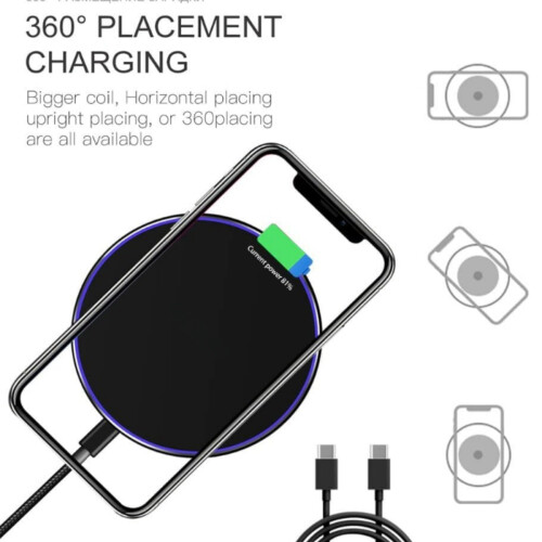 Ασύρματος φορτιστής 15W/30W/50W από πλαστικό υλικό, δίσκος γρήγορης φόρτισης 100W, κ 1