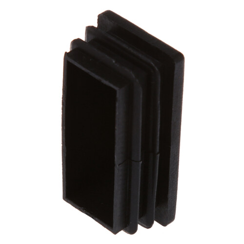 Plastic Rectangle Tube Inserts End Blanking Cap 25x50mm 20 Pcs Black
