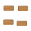 4X Acacia Serving Tray, Rectangular Solid Wood Flat Bottom Plate, Fruit Plate, Saucer, Tea Tray, Dessert Plate-Small 1