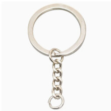 Accessoires de bijouterie, anneau porte-clés en métal, bague simple pour homme, chaînette de suspension écologique, porte-clés, petit p