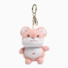 Porte-clés souris en peluche, pendentif petite souris de dessin animé, poupée machine