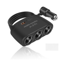 5-in-1 Zigarettenanzünder-Splitter, Kfz-Ladeadapter, 120 W, 12/24 V, Mehrfachsteckdosen, Ladegerät mit 3 Zigarettenanzündersteckern, 3,