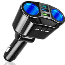 Auto-MP3-Player mit Bluetooth, USB-Stick, 1-zu-3-Zigarettenanzünderanschluss, QC3.0-Schnellladegerät