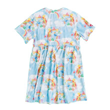 (S, Blue) Care Bears Womens/Ladies Cloud Smock Dress
