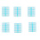 6X Plastic Rectangle 8 Compartments 7 Days Medicine Pill Box 2