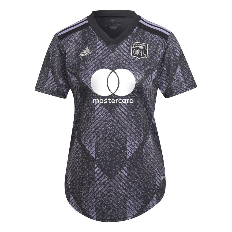 Adidas (6 Uk, Black) Womens/Ladies 2022/23 Olympique Lyonnais Third Jersey