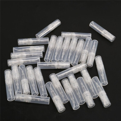 180Pcs Clear 2Ml Atomizer Plastic Bottle Spray Disposable Perfume Empty Sample Bottle for Travel Party 2