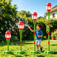 Jouet de Machine à bulles de conception de lampe de route-Rouge