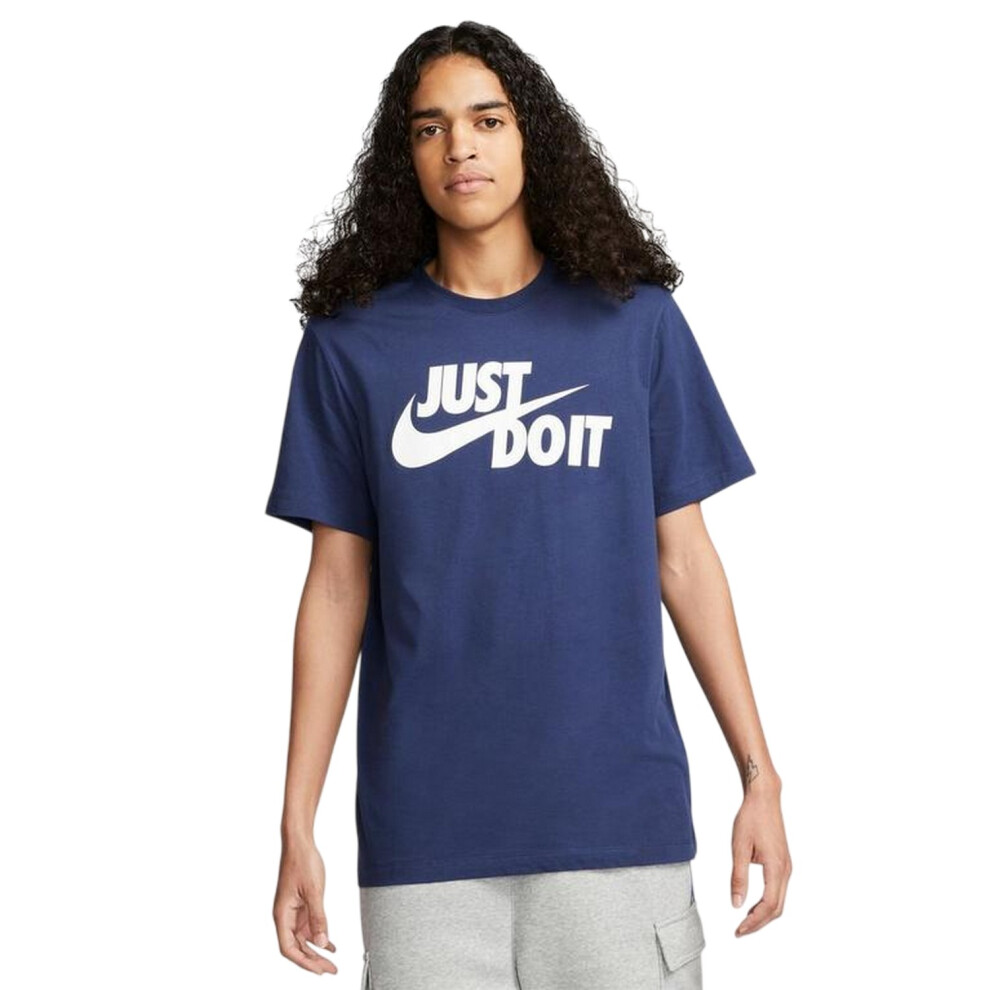 Nike (Xs, Midnight Navy) Mens Just Do It Swoosh T-Shirt