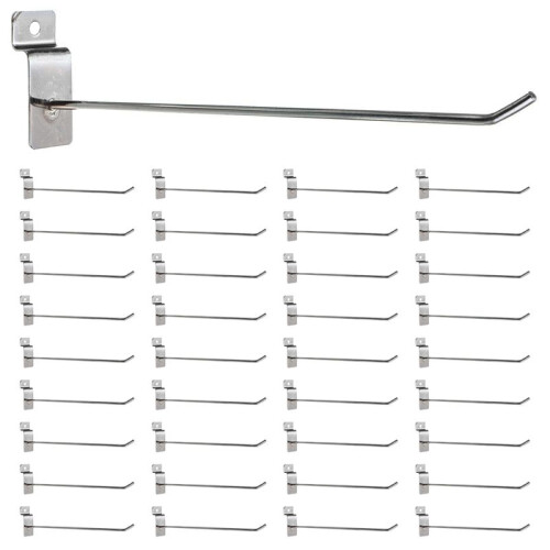 250 X Slatwall Single Hook Pin Shop Display Fitting Hanger Hanger 200Mm