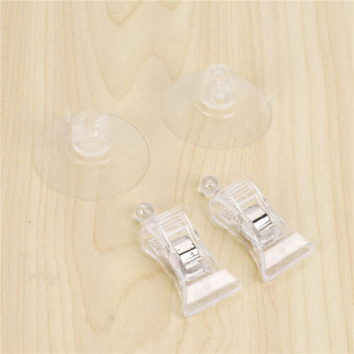 12 PCS 47mm Clear Plastic Wall Suction Cup Clip Clamp 2