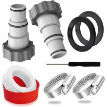 Adaptor pentru furtun de piscină care asigură o potrivire perfectă pentru accesoriile piscinei supraterane, diverse metode de conectare se
