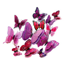 Decorațiuni detașabile DIY pentru casă cu decor de perete cu fluturi 3D, aripi realiste cu dungi delicate, potrivite ca și cadou pentru diverse