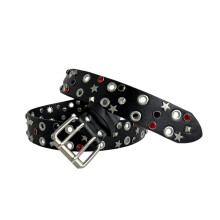 Oeillet à œillets clouté ceinture en cristal Punk creux Style