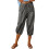 Women's Pants High Waist Drawstring  Bottom with-Dark Grey L 1