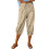 Women's Pants High Waist Drawstring  Bottom with-Khaki XL 1