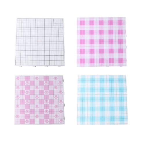 Fuse Beads Pegboard PP Plastic Beading Plate With 104 Pegs-Pink 1