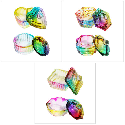 Crystal Dappen Dish Clear Nail Brush Washer Cups Durability-C 1