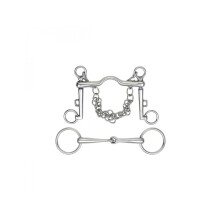 (5.5in, Silver) Shires Ported Horse Weymouth Set