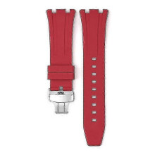 (Red) For Audemars Piguet Royal Oak 15500/15400 Silver Butterfly Clasp Strap 26MM