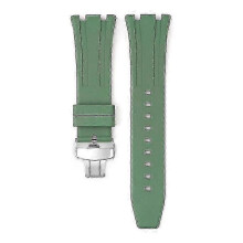 (Military Green) For Audemars Piguet Royal Oak 15500/15400 Silver Butterfly Clasp Strap 26MM