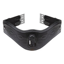 (40in, Black) Velociti Lusso Leather Anatomical Horse Girth