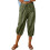 Women's Pants High Waist Drawstring  Bottom with-Army Green M 1