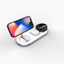 Drei-in-Eins-Magnetladegerät mit kabelloser Ladefunktion, Halterung für Apple iPhone, Watch und Kopfhörer, Schnellladefunktion und mult