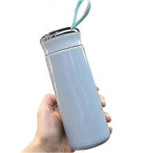 (blue) Kids Bottle Ewith Straw Lid And