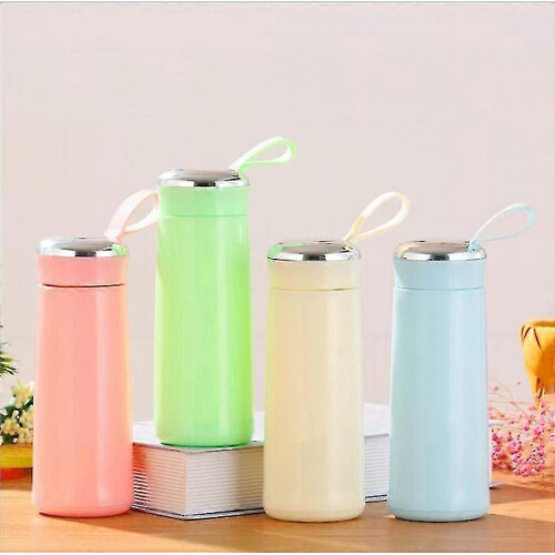 (white) Kids Bottle Ewith Straw Lid And 1