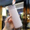 (pink) Kids Bottle Ewith Straw Lid And 4