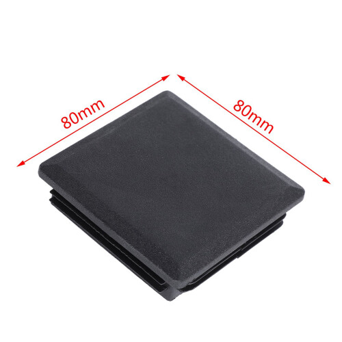 80mm x 80mm Square Plastic Caps Pipe Tube Inserts End Plug 6 Pieces 1