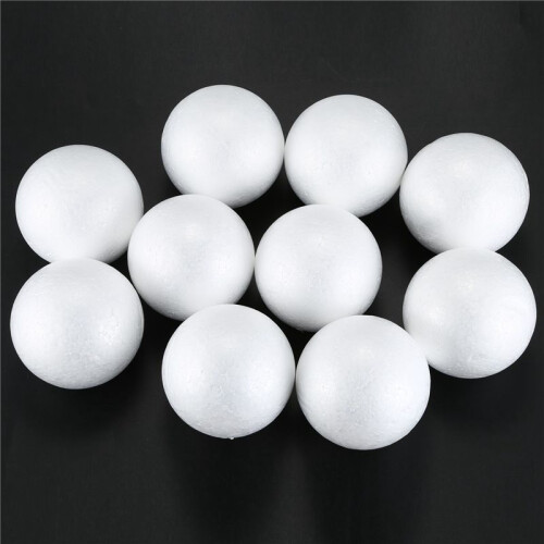 30 x Décoration de Noël Modeling  Mousse de Polystyrène Sphérique 10cm --- Blanc 1