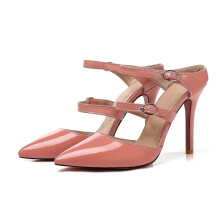 (44, pink) Summer Stiletto High-Heeled Baotou Fashion Pointed Toe Women'S Sandals