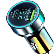 Cargador de coche de carga súper rápida, adaptador USB para encendedor de cigarrillos (uno a dos), cargador multifuncional para teléfon