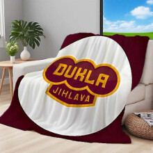 (60x50in 150x125cm) Czech Dukla Jihlava Ice Hockey Team Logo Flannel Blanket - Soft, Durable, Wrinkle-Resistant, All-Season Cozy Throw for H-AZLKH383