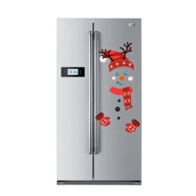 2X Cartoon Snowman Christmas Refrigerator Magnets Cabinets Funny Stickers Cute Kitchen Garage Holiday Home Decor Door