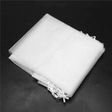 100 Piezas de Bolsas de Vino de Organza Pura 14X37cm Vestidos de Envoltura de Botellas Embalaje Festivo Baby Shower Favores de la Boda Muestras Bolsas