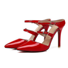 (35, red) Summer Stiletto High-Heeled Baotou Fashion Pointed Toe Women'S Sandals